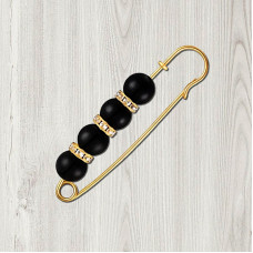 Булавка с чорными жемчужинами